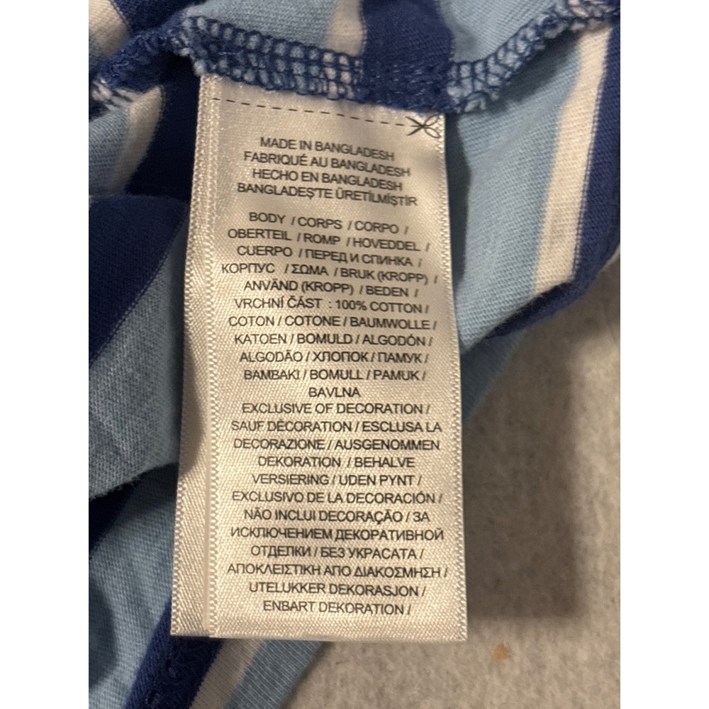 Polo Ralph Lauren Striped Pocket T-Shirt Boys M 10-12 Blue Excellent R67 Logo - Picture 7 of 9